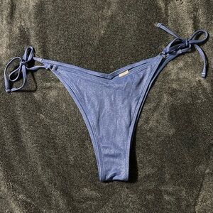 sparkly light blue bikini bottoms